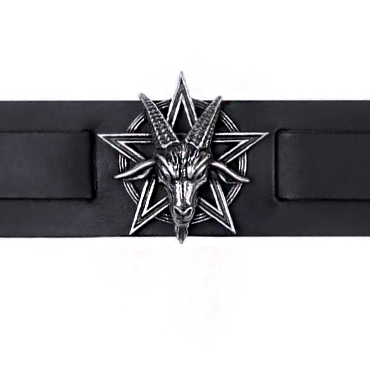 Baphomet Leather Wrist Strap