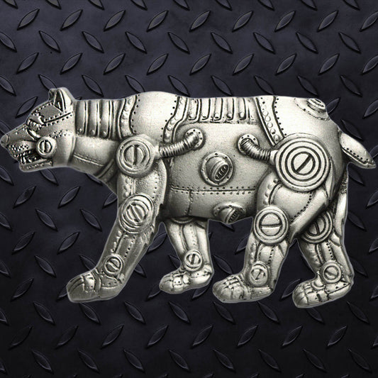 Cyborg Bear Belt Buckle