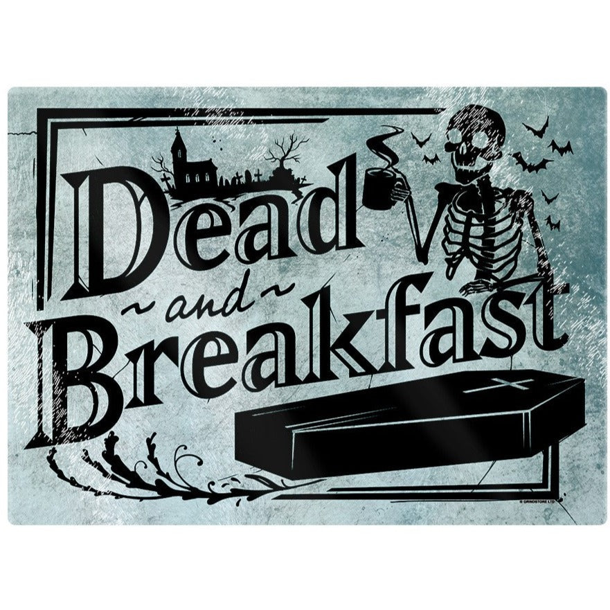 Dead and Breakfast - Rectangular Glass Chopping Board
