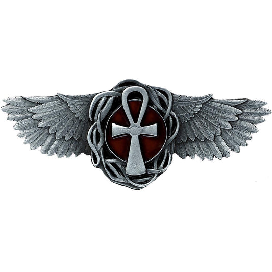 Winged Ankh Of Osiris Belt Buckle