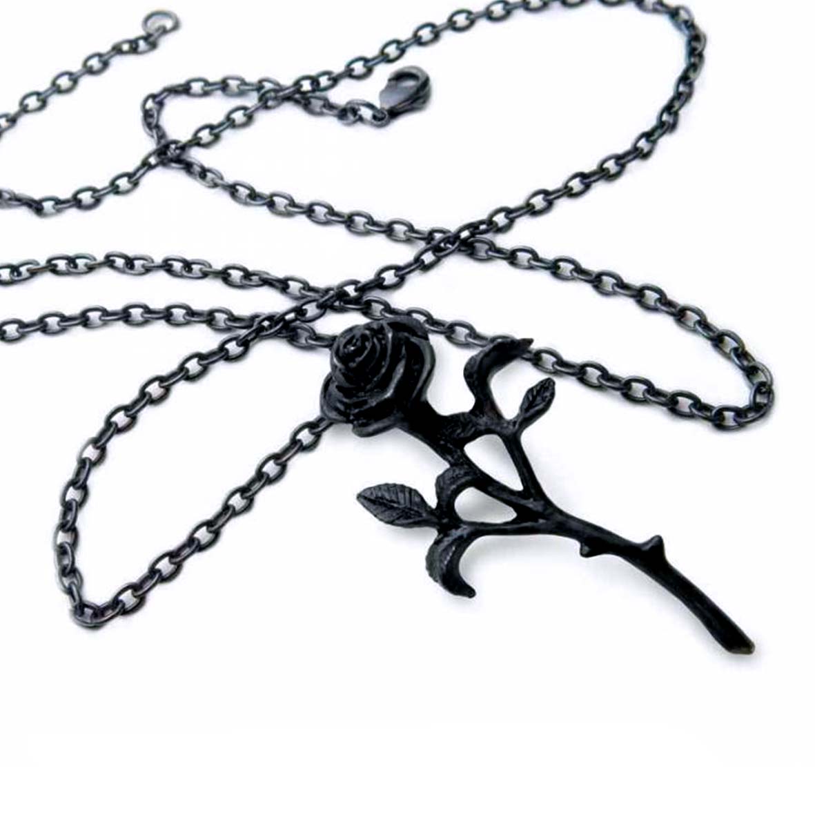 The Romance Of The Black Rose Pendant