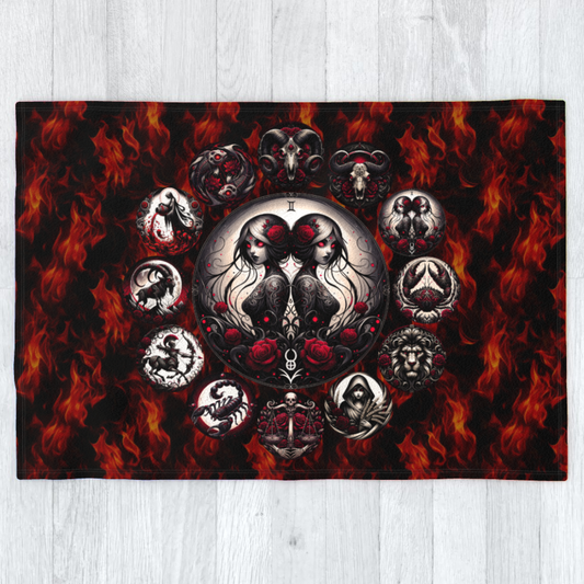 Gemini Hell's Zodiac - Polar Fleece Blanket