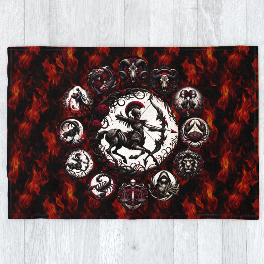 Sagittarius Hell's Zodiac - Polar Fleece Blanket