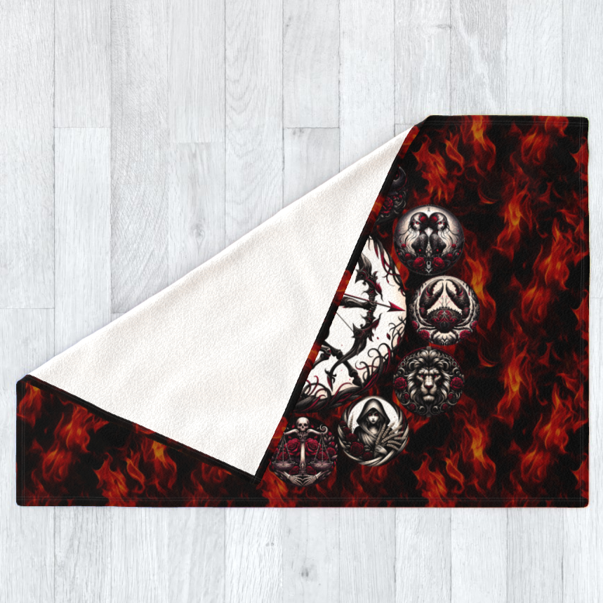 Sagittarius Hell's Zodiac - Polar Fleece Blanket