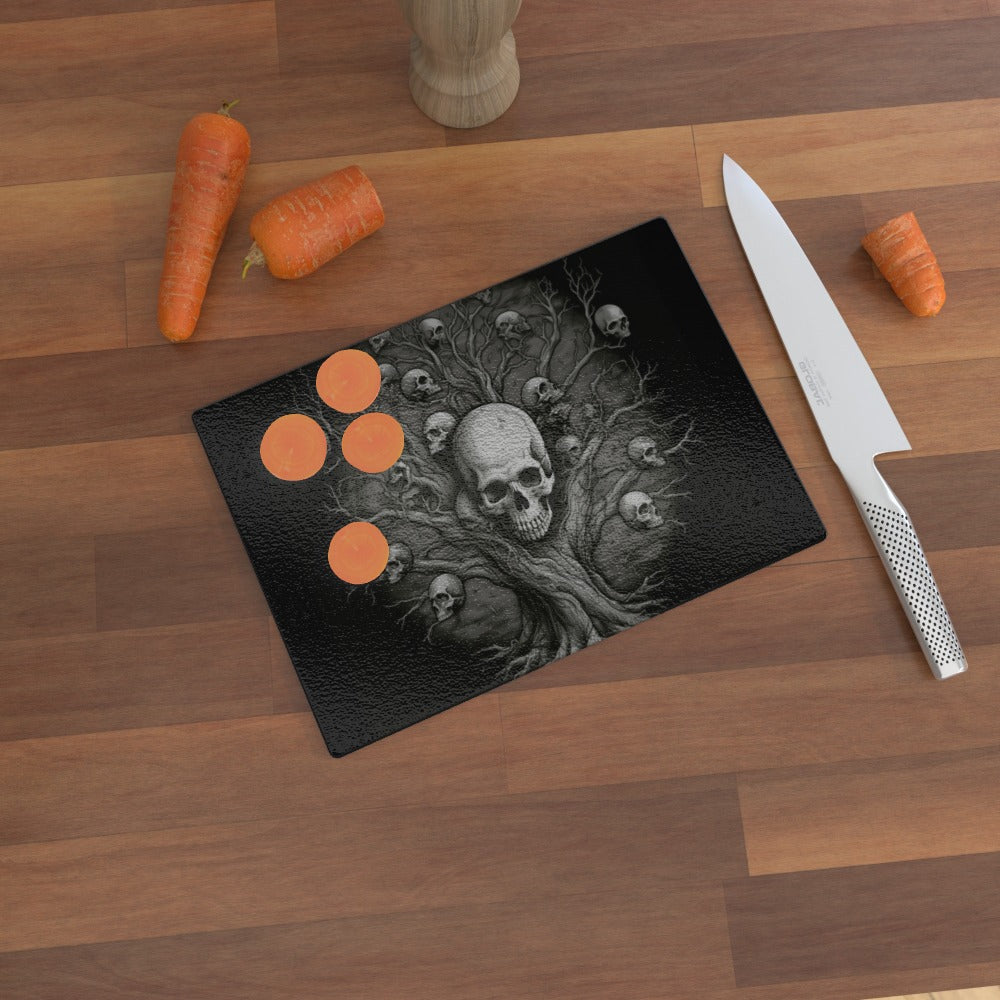 Shadow World Tree Of Death - Glass Chopping Board