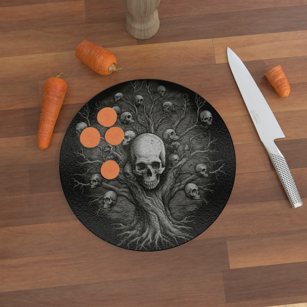 Shadow World Tree Of Death - Glass Chopping Board