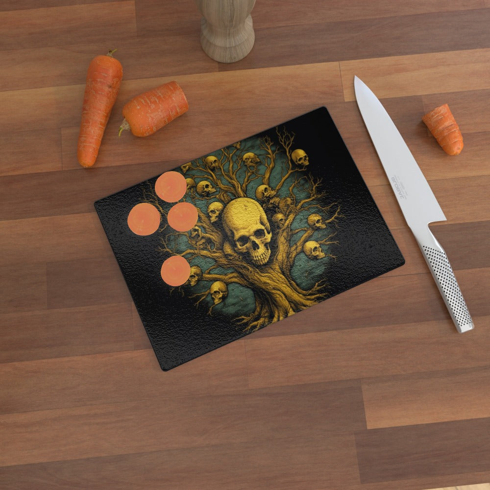 Soul Collector Tree Of Death - Glass Chopping Board