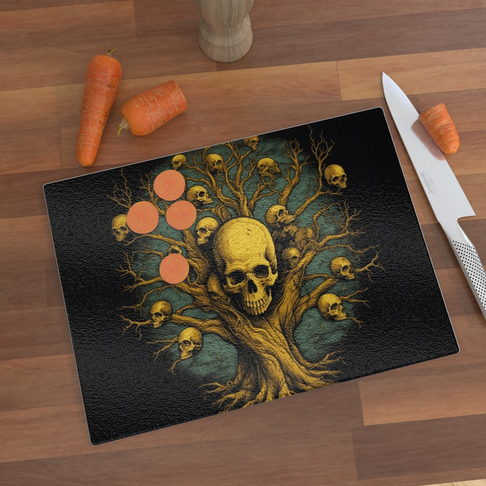 Soul Collector Tree Of Death - Glass Chopping Board