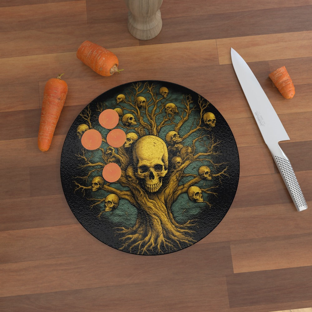 Soul Collector Tree Of Death - Glass Chopping Board