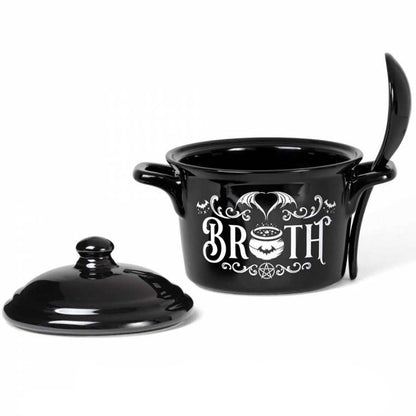 Bat Broth, Lidded Bowl with Spoon