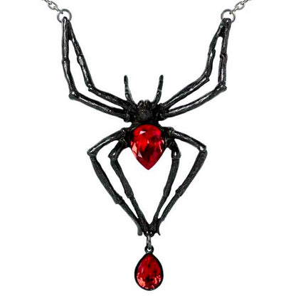 Black Widow With Red Venom Necklace