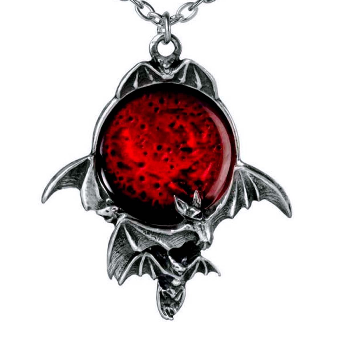 Bloon Moon With Vampire Bats Pendant