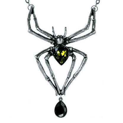 Green Venom Spider Necklace