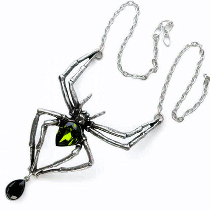 Green Venom Spider Necklace