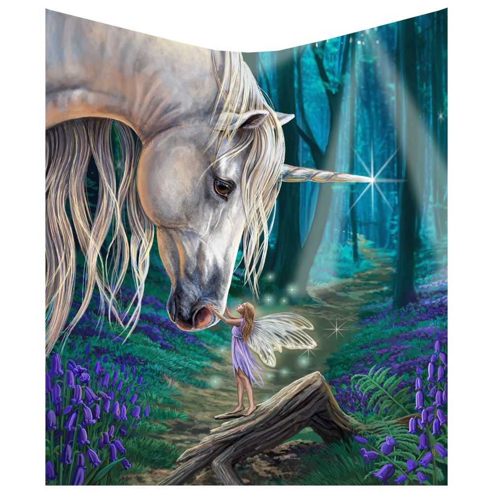 A Fairy Whispers To A Unicorn Blanket