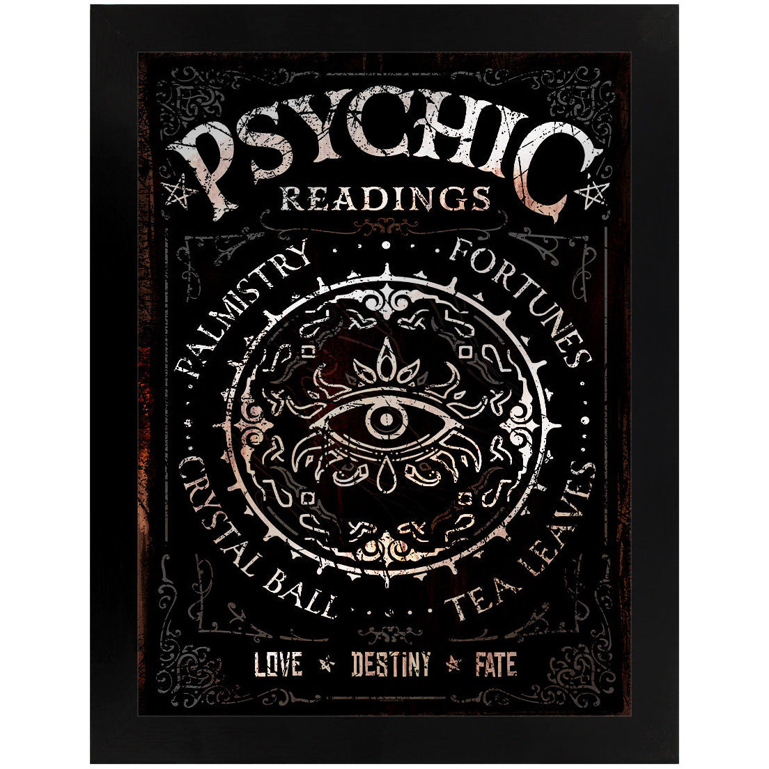 Framed Psychic Readings Tin Sign