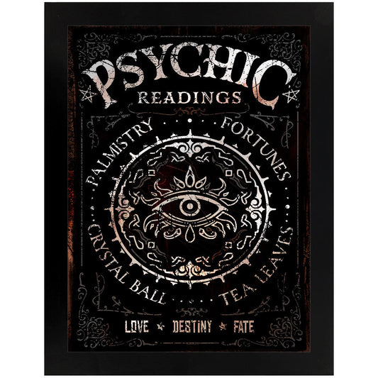 Framed Psychic Readings Tin Sign