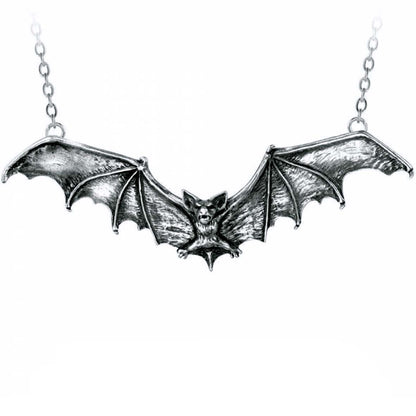 Large Gothic Bat Necklace