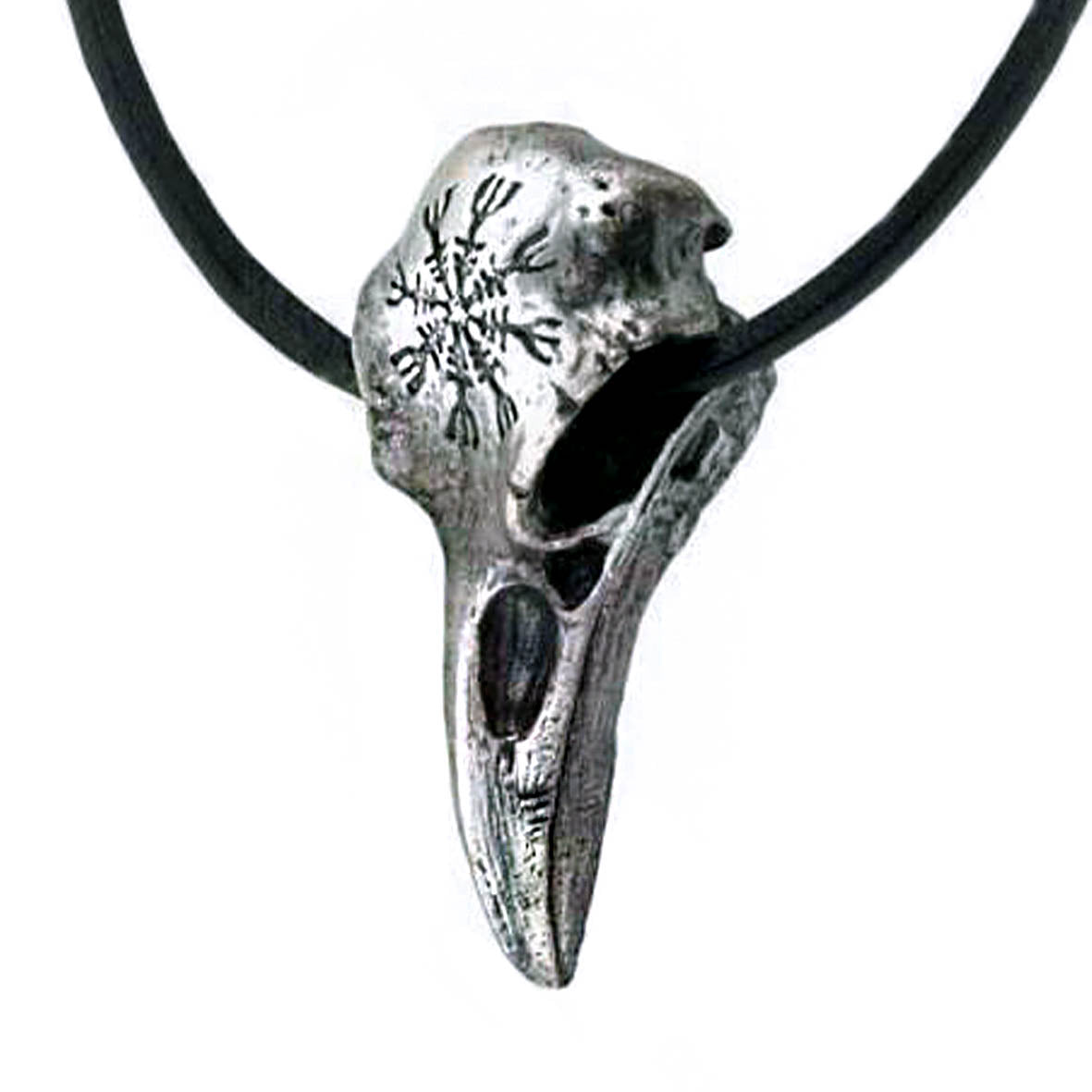 Helm Of Awe Raven Skull Pendant