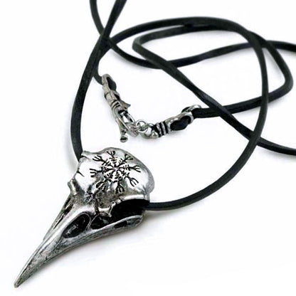 Helm Of Awe Raven Skull Pendant