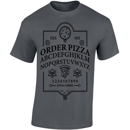 Ouija Pizza Order T-shirt (Dark Grey)
