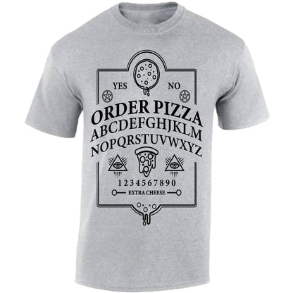Ouija Pizza Order T-shirt (Light Grey)