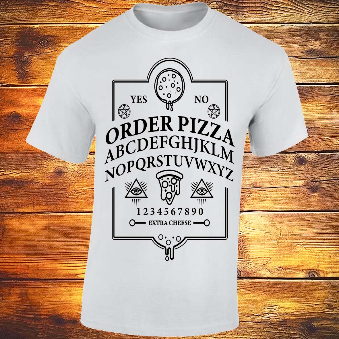 Ouija Pizza Order T-shirt (White)