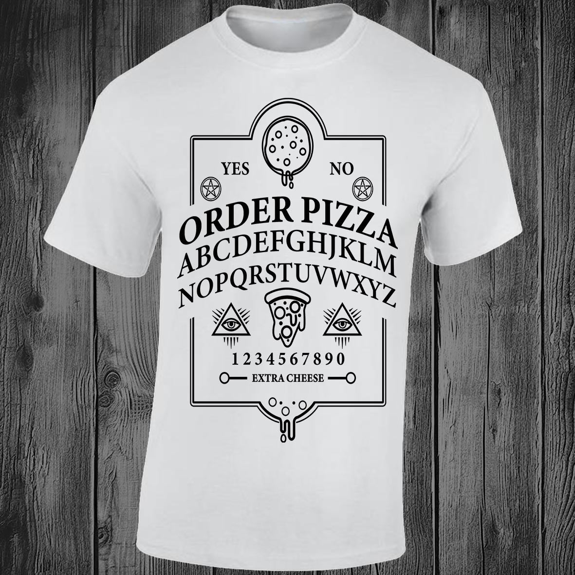 Ouija Pizza Order T-shirt (White)