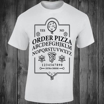 Ouija Pizza Order T-shirt (White)
