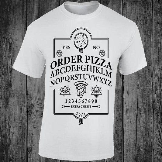 Ouija Pizza Order T-shirt (White)