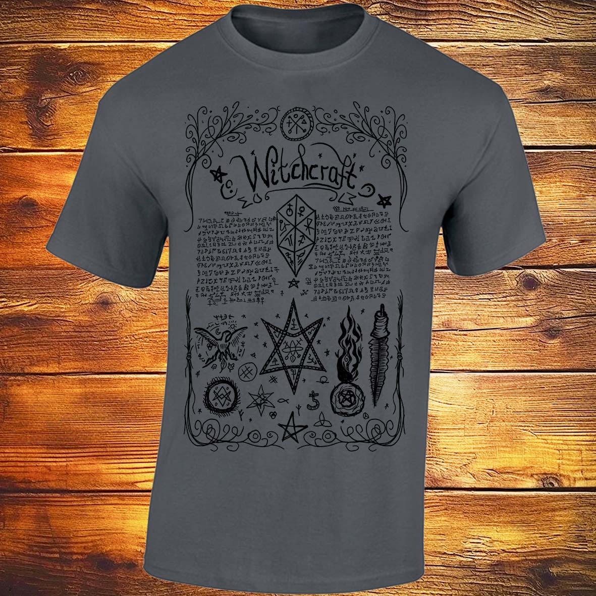Book Of Shadows incantation II T-shirt (Dark Grey)