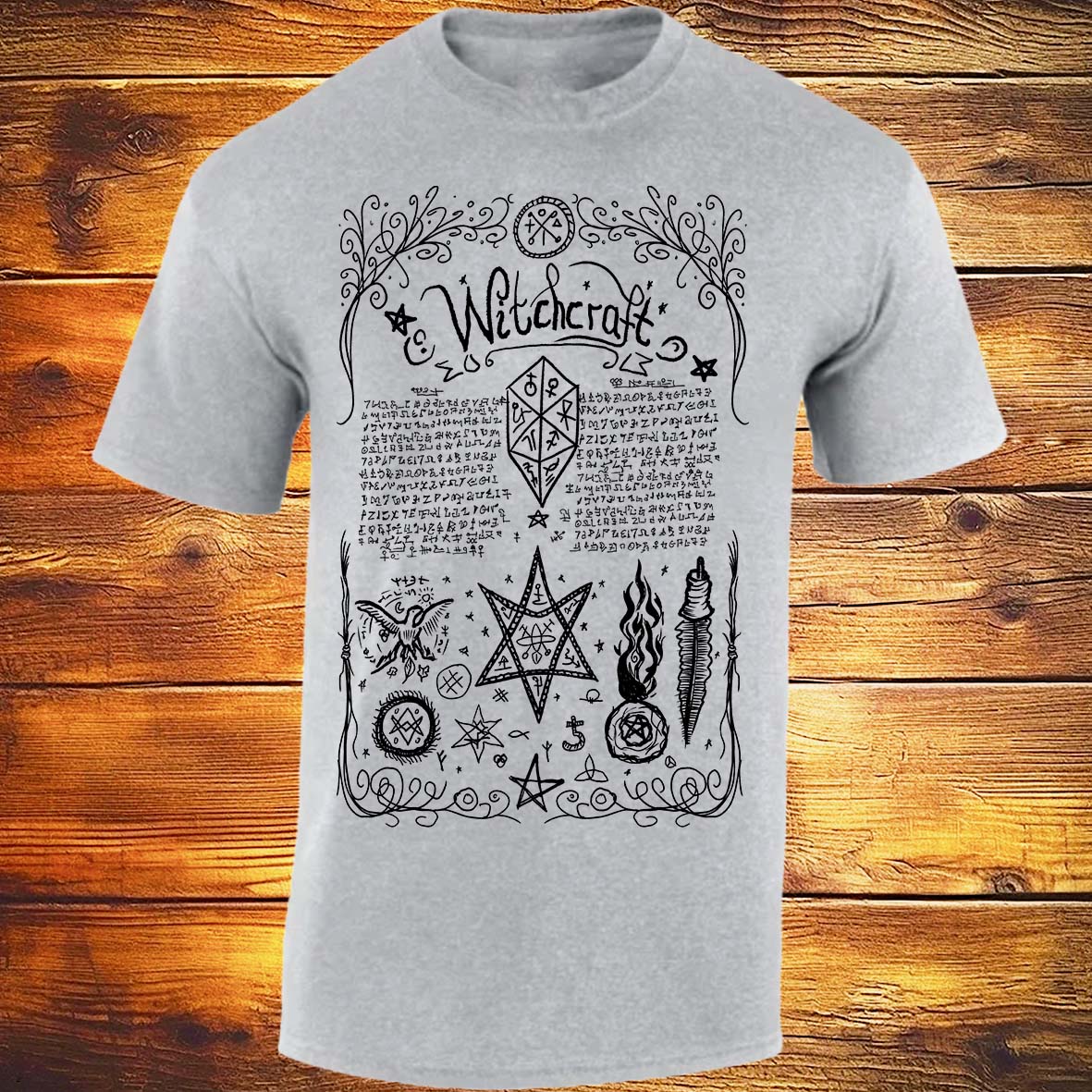 Book Of Shadows incantation II T-shirt (Light Grey)