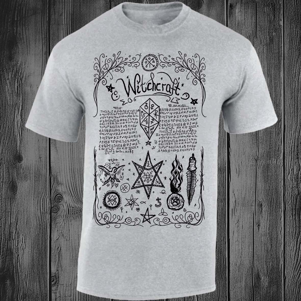 Book Of Shadows incantation II T-shirt (Light Grey)
