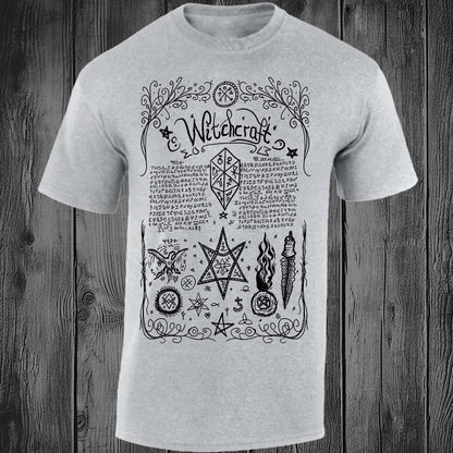 Book Of Shadows incantation II T-shirt (Light Grey)
