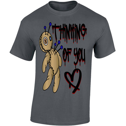 Think Of You Voodoo Doll T-shirt (Dark Grey)