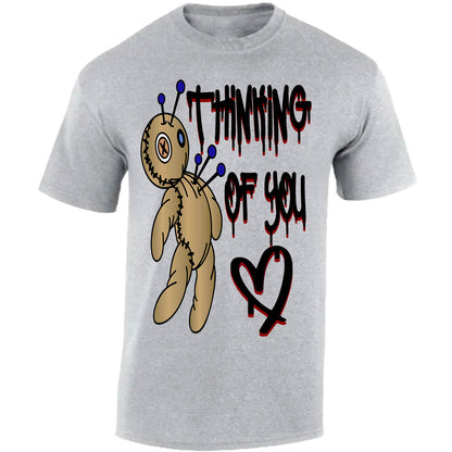 Think Of You Voodoo Doll T-shirt (Light Grey)