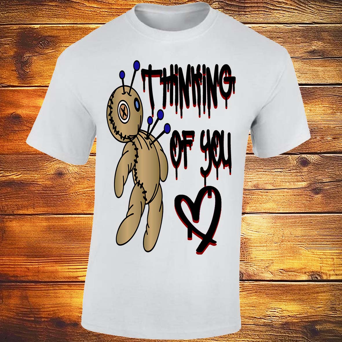 Think Of You Voodoo Doll T-shirt (White)
