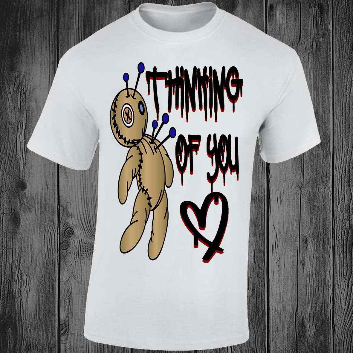 Think Of You Voodoo Doll T-shirt (White)
