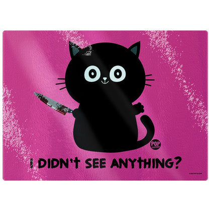 I Didn't See Anything?  - Rectangular Glass Chopping Board