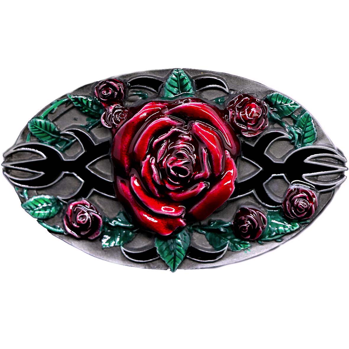 Tribal Roses Belt Buckle