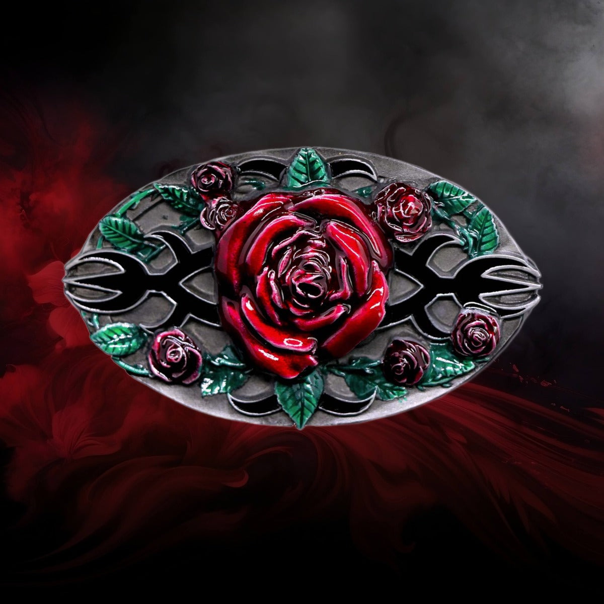 Tribal Roses Belt Buckle