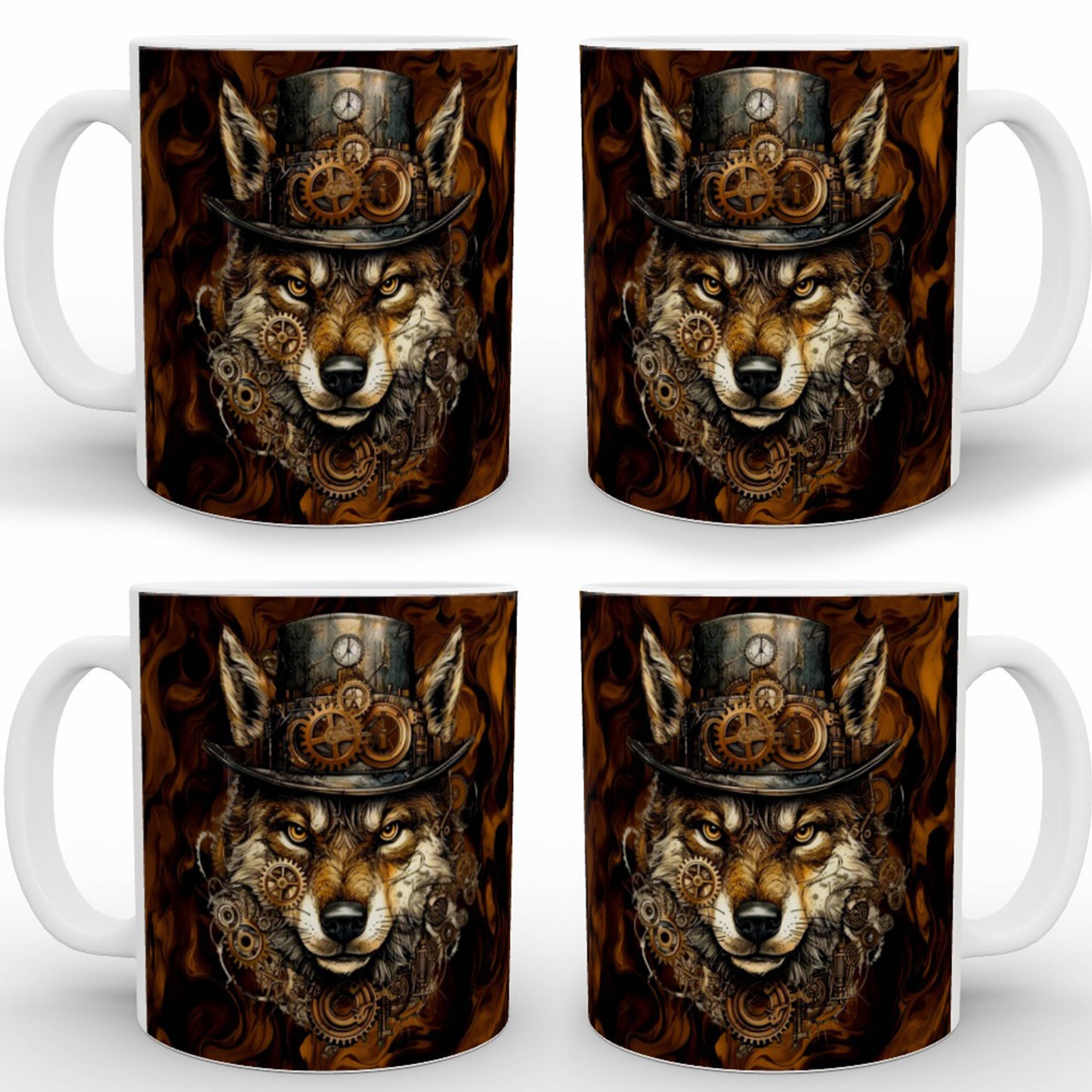 Steampunk Wolf - Mug Set