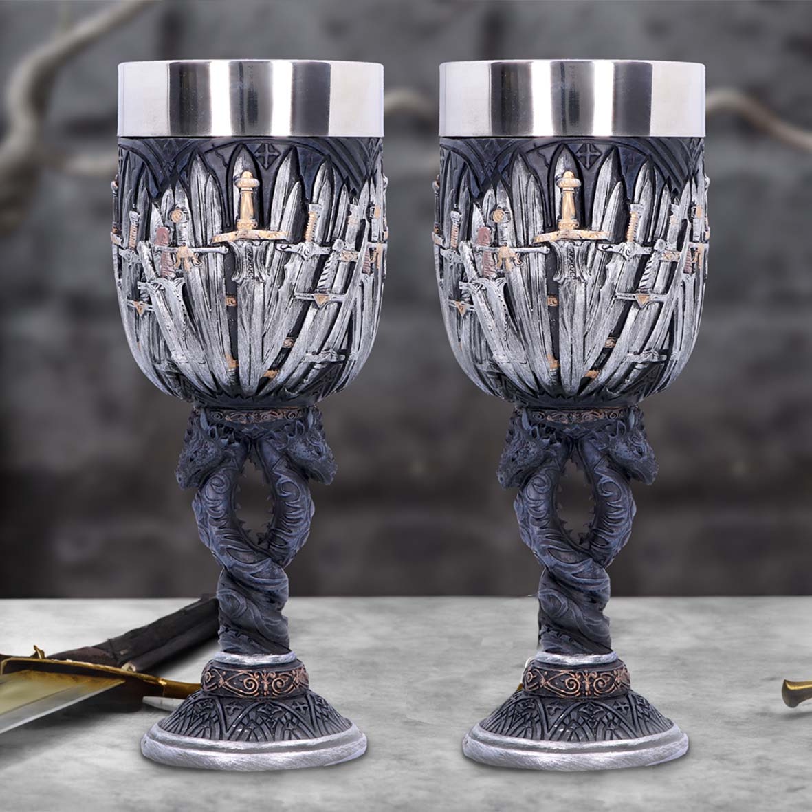 Blades Of Power Goblet - Set of 2