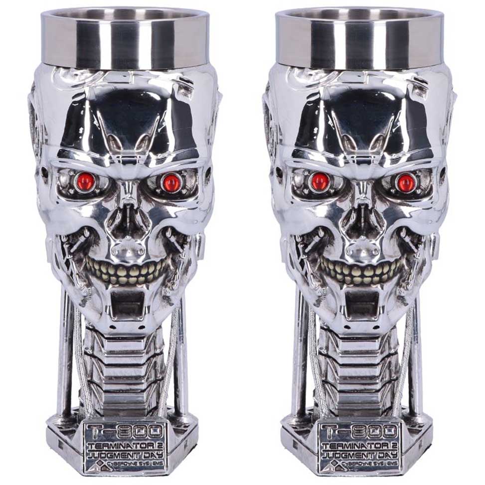 Terminator 2 T-800 Skull Goblet - Set of 2