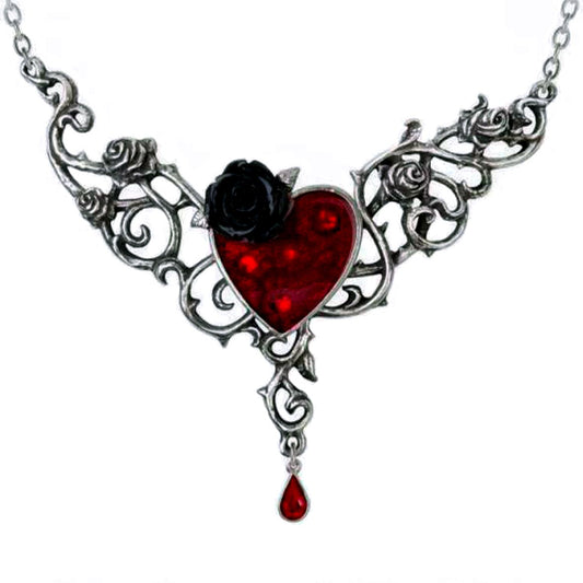 The Blood Rose Heart Necklace