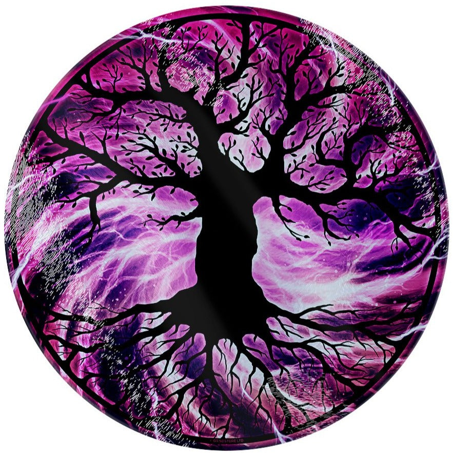 The Tree Of Life, Mystical Lighting - Circular Glass Chopping Board