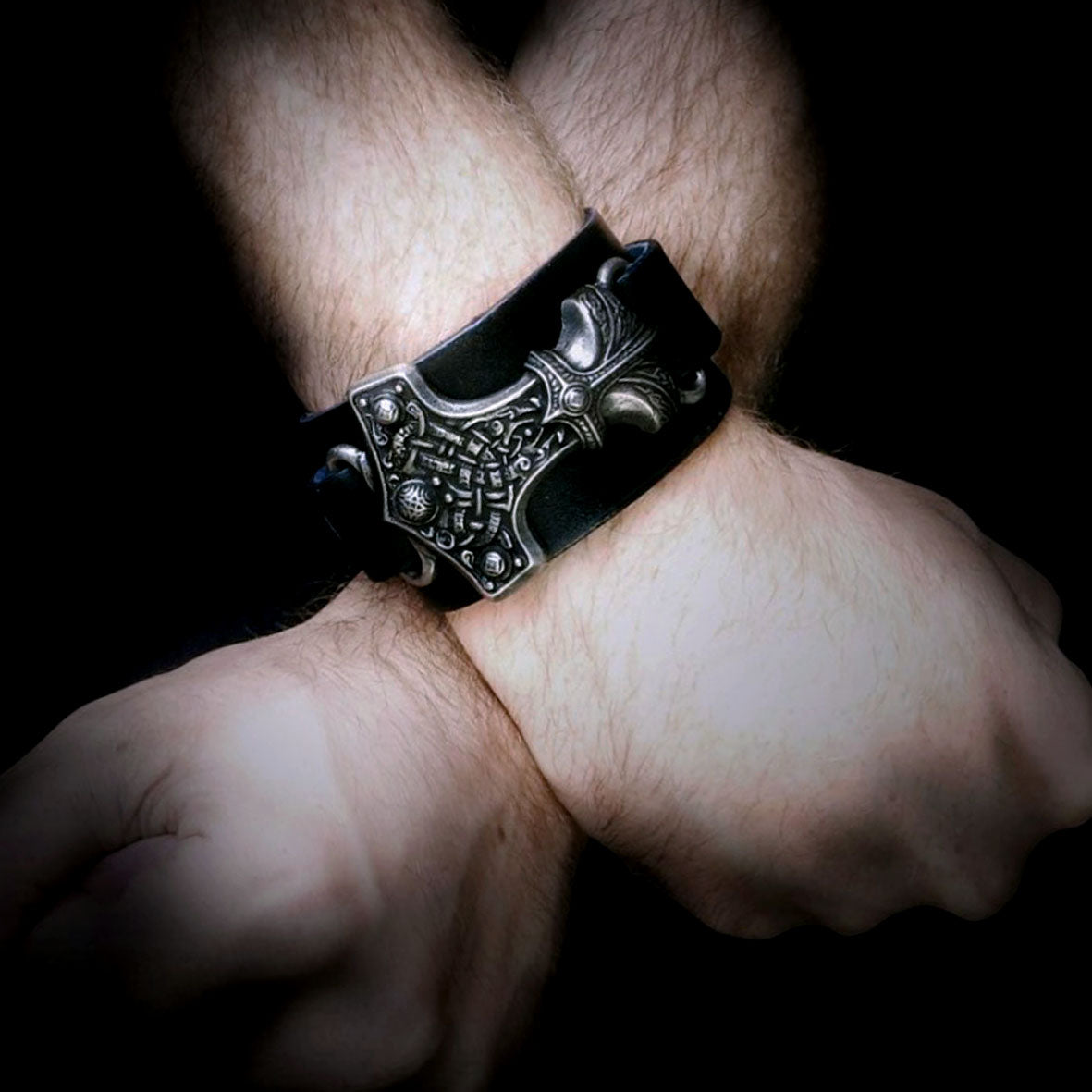 Thunder Hammer Leather Wrist Strap