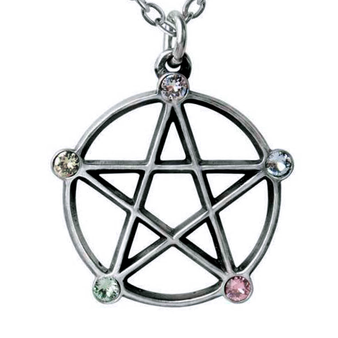 Wiccan Elemental Pentacle Pendant