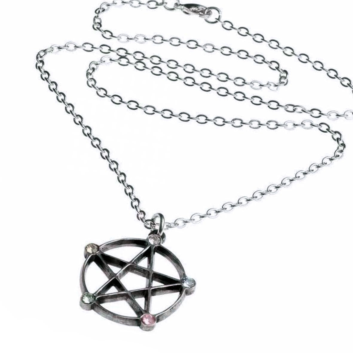 Wiccan Elemental Pentacle Pendant