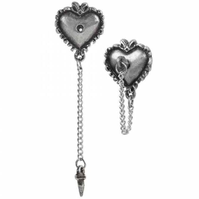 Witches Heart Stud Earrings